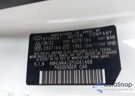 2023 Hyundai Elantra Hybrid Blue из США, поврежденный, VIN KMHLM4AJ2PU041468